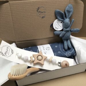 Baby Erstausstattung Set "Space Bunny", Baby Geschenk Set, Baby Giftset