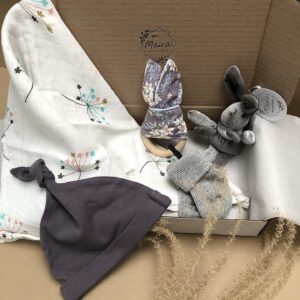 Baby Erstausstattung Set "Pearl Bunny", Baby Geschenk Set, Baby Giftset, Sale