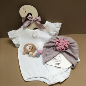 Baby Bekleidung Set, Baby Geschenk Set "Blush Swan"