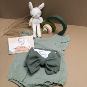 Baby Spielzeug Geschenk Set "True green Bunny", Baby Giftset, Baby Geschenk Set