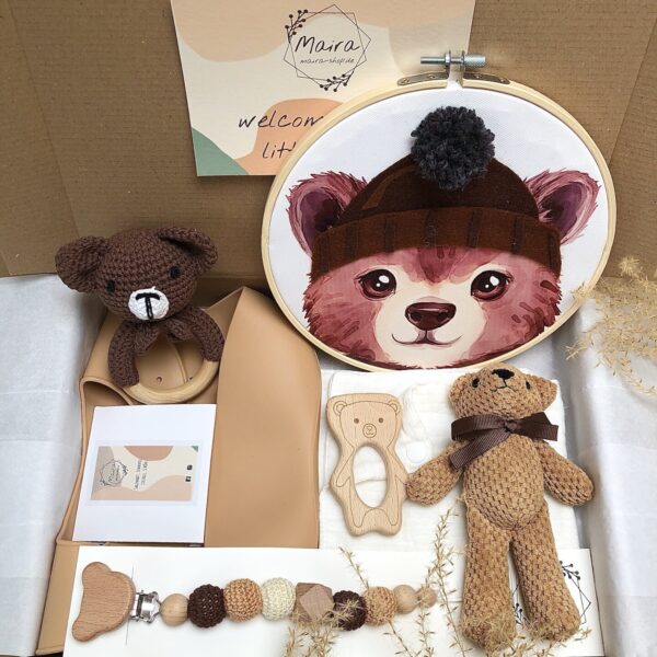 Baby Geschenk Set "Lovely Bear", Kinderzimmer Deco Set, Kidsroom Decor Set, Baby Giftset